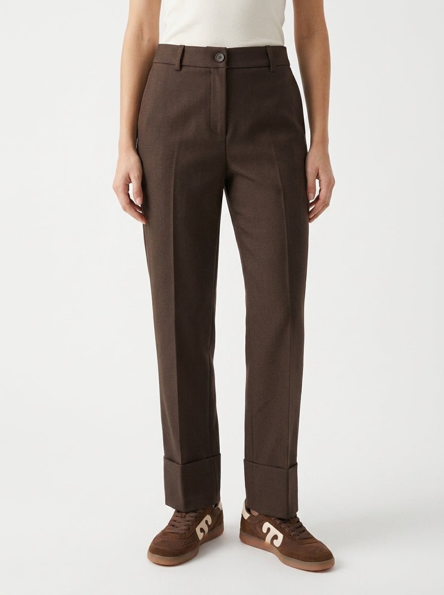 Pantalón AgoeFilo Via Emilia Marrón Chocolate