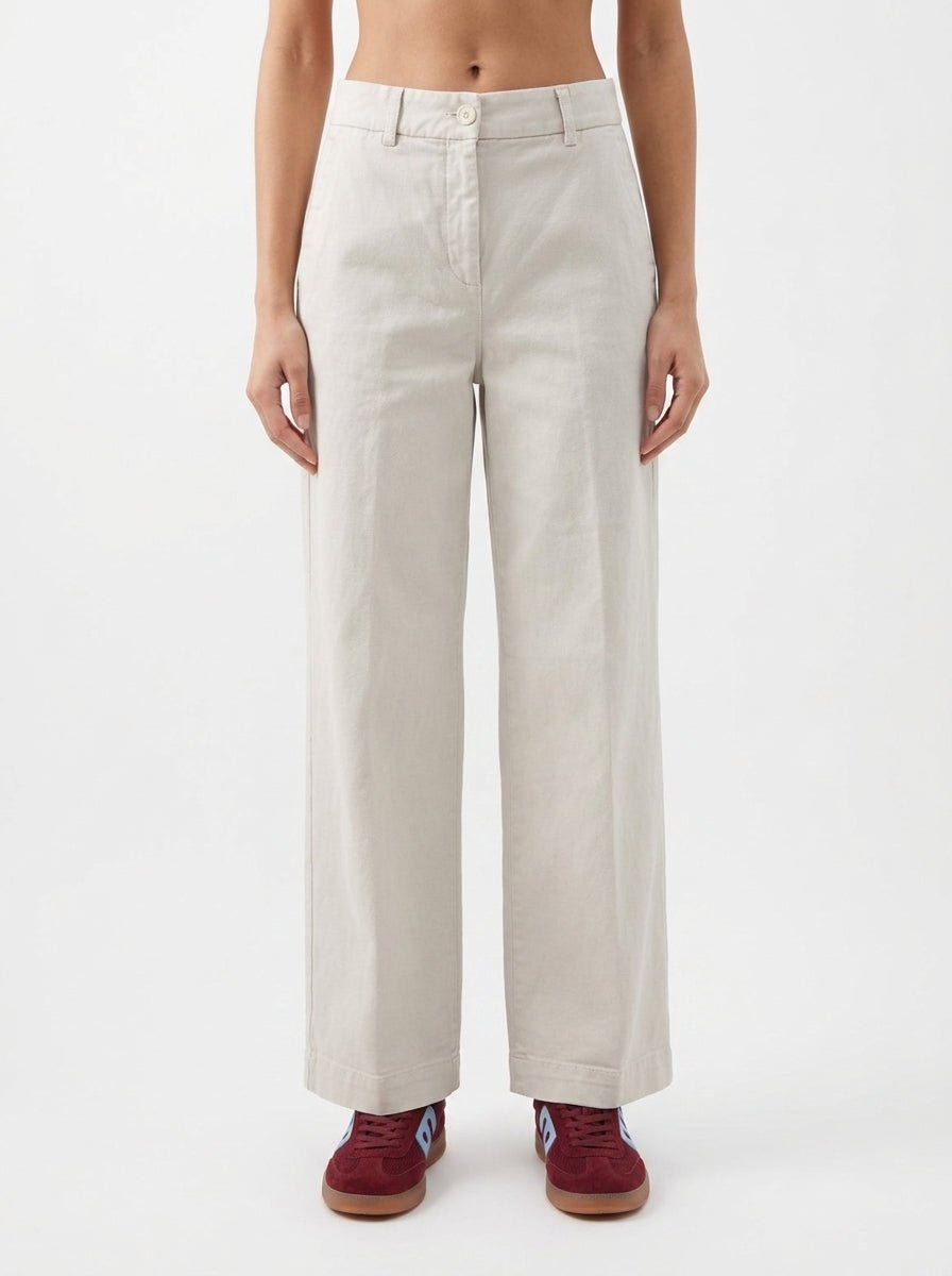 Pantalón AgoeFilo Via Garibaldi Blanco Hueso