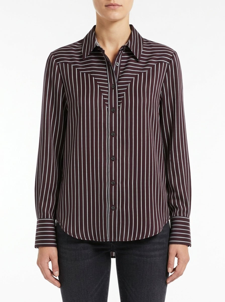 Camisa Diega Costelina Burdeos
