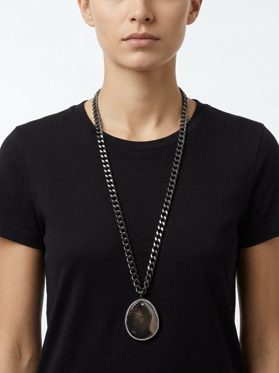 Collar Justmine Colgante Piedra