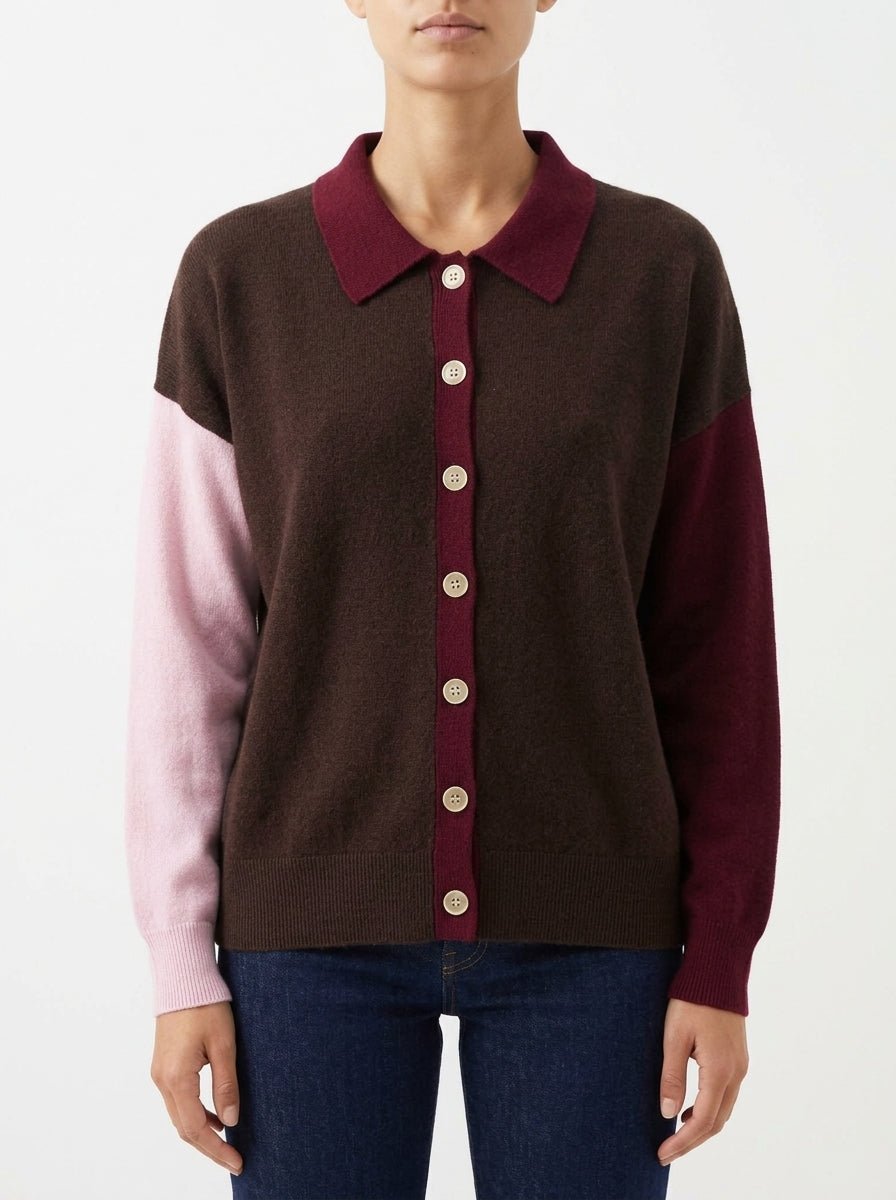 Cardigan Absolut Cashmere Majura Marron
