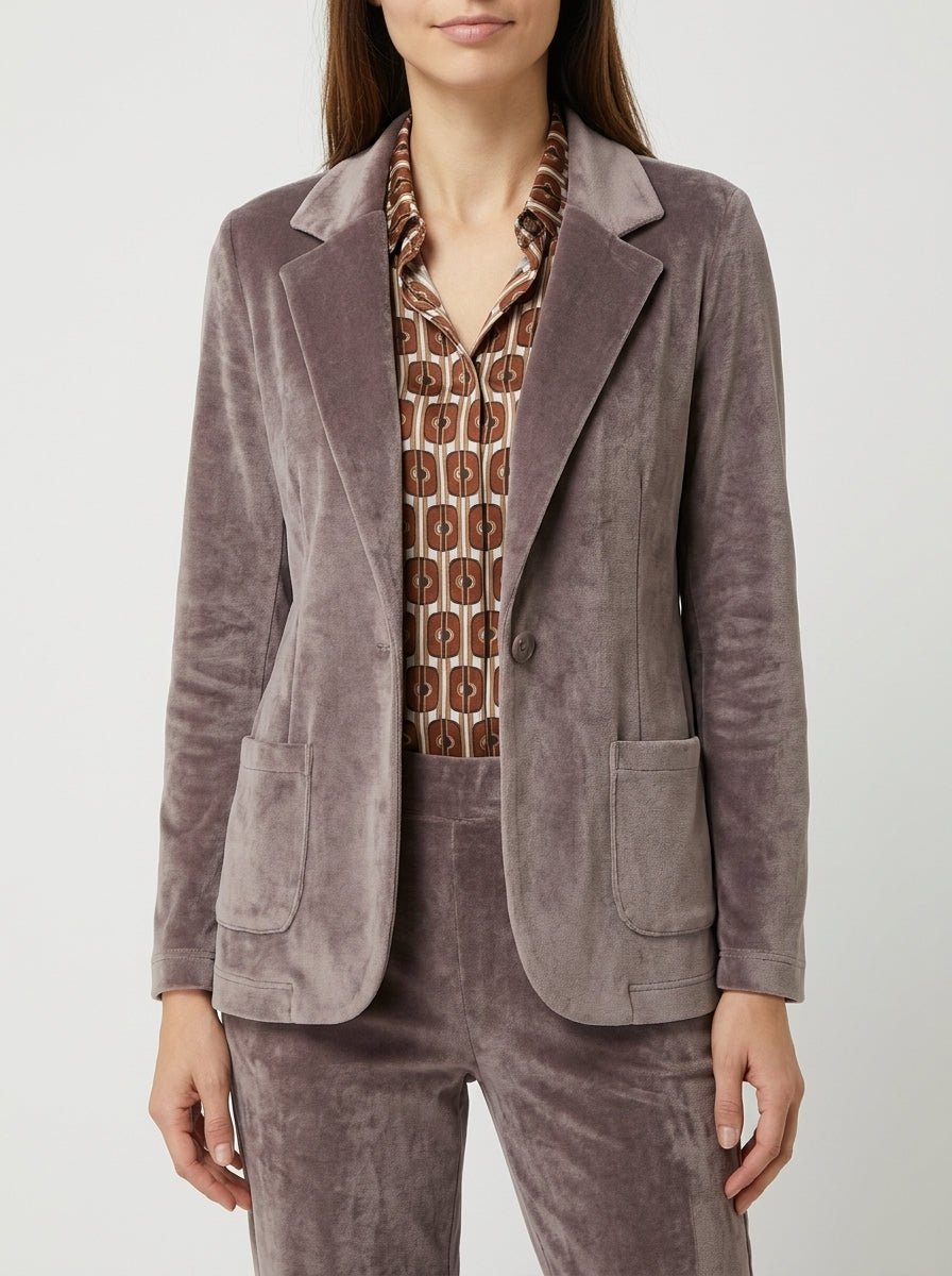 Blazer Majestic Filatures Terciopelo Vison