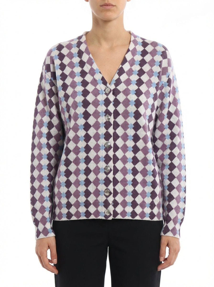 Cardigan A Letto Con Te Rombi Lilla