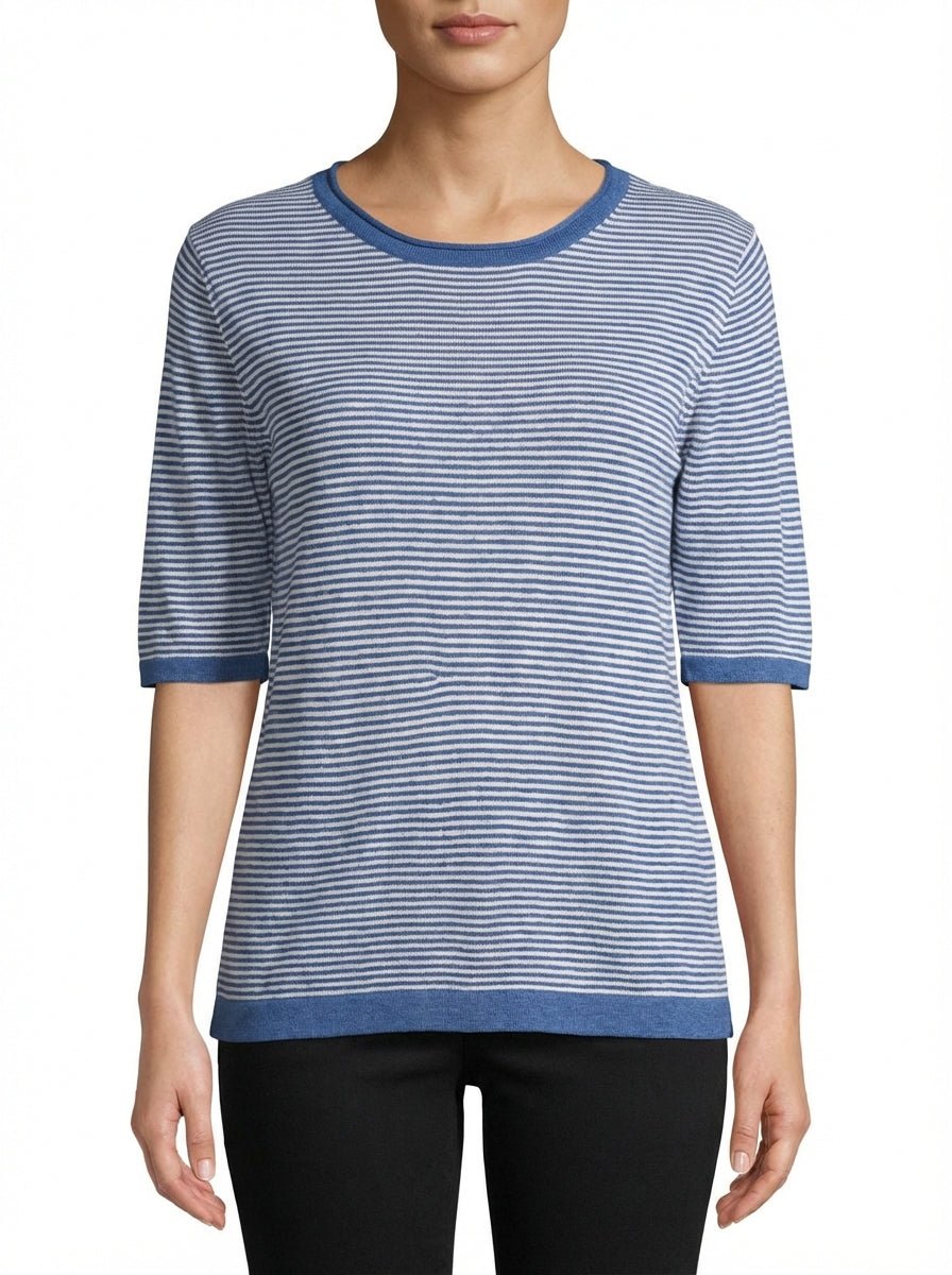 Alessandro Aste Mentone Blue White Sweater
