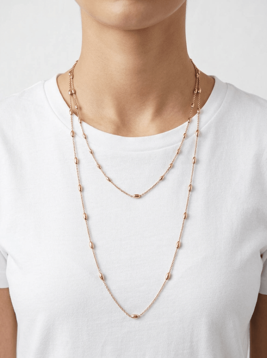 Collar Favrizio Marcantelli Gotas Oro Rosa