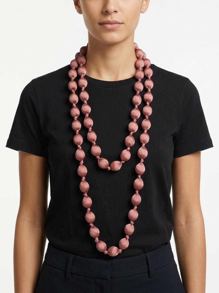 Collana il Baco Da Seta Maxi Balls Silk Pyra
