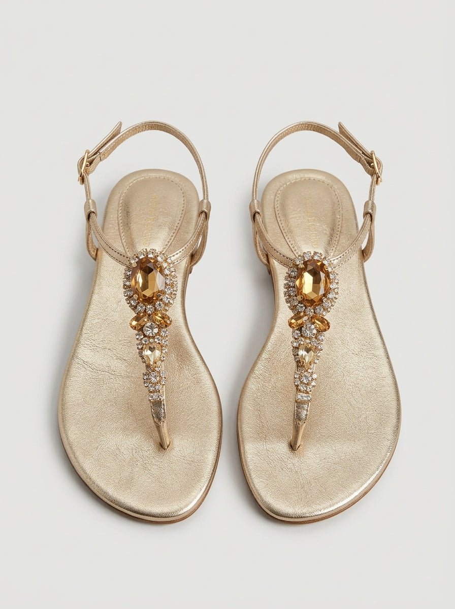 Sandalia LE Capresi finger stones gold