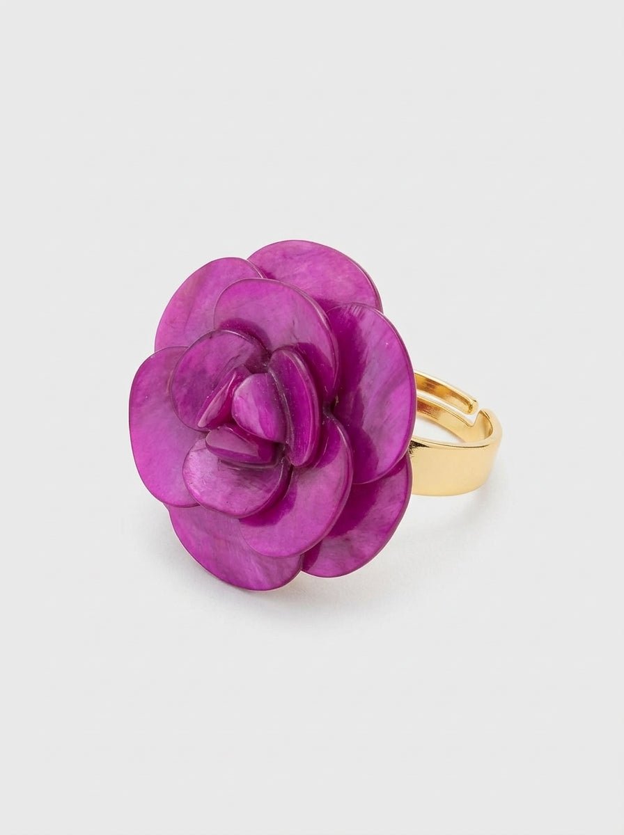 Anillo Il Baco Da Seta Camelia Buganvilla