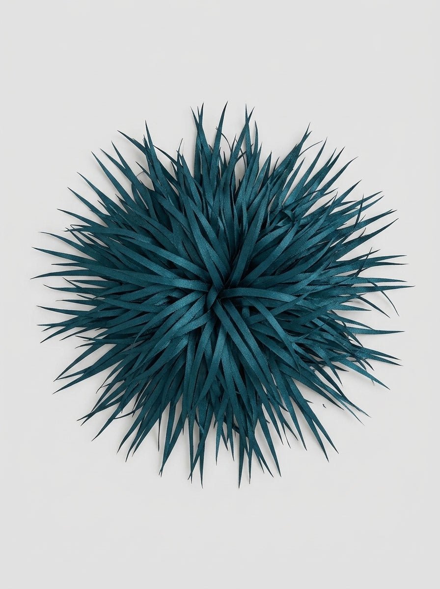 Broche Sissi Otto Style Plumas Petroleo