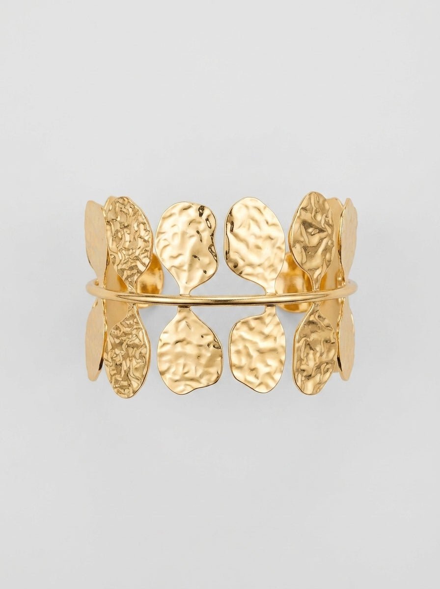 Pulsera Il Baco Da Seta Hojas Dorada