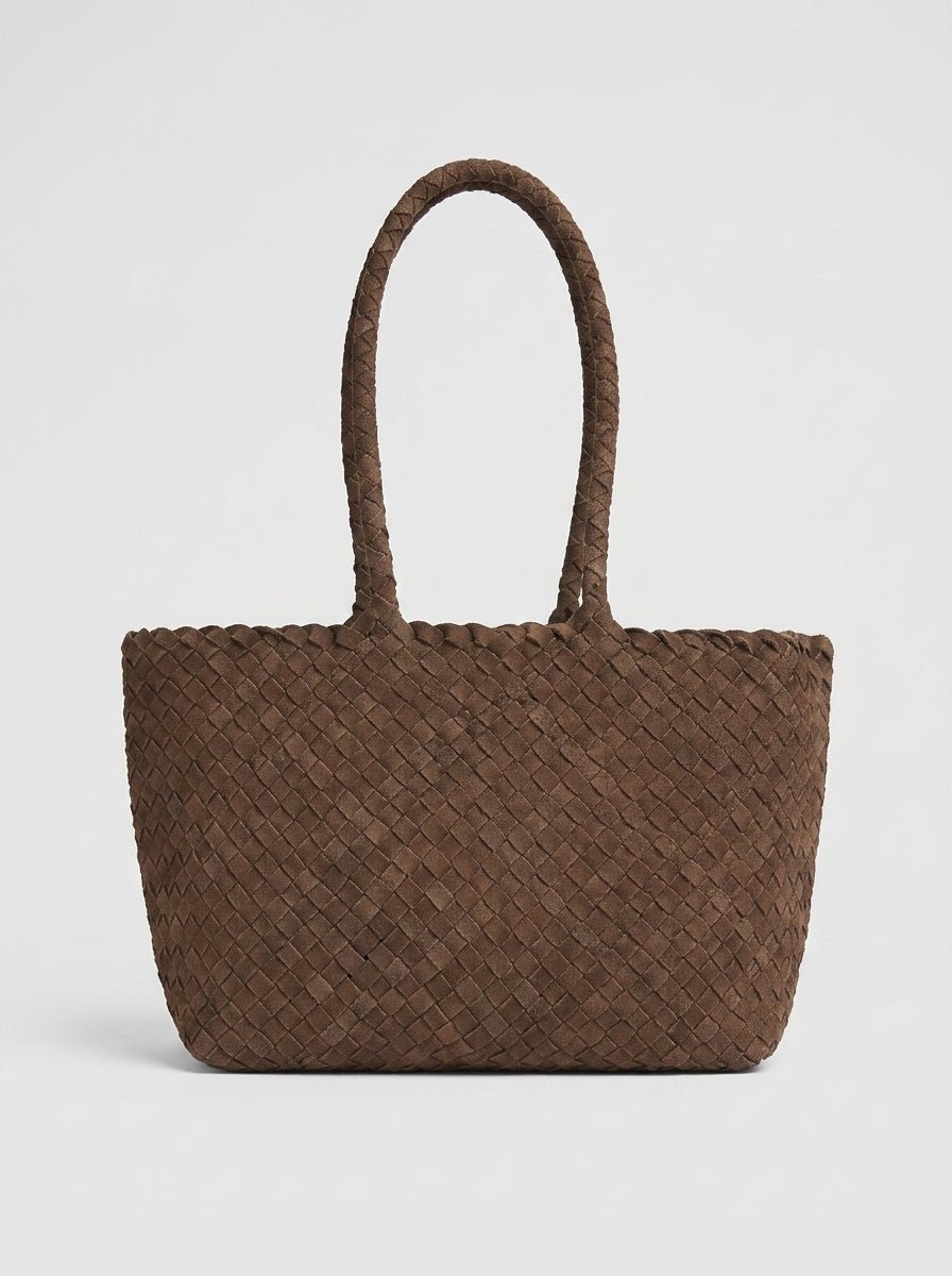 Bolso Veev Elo Mediano Suede Marron
