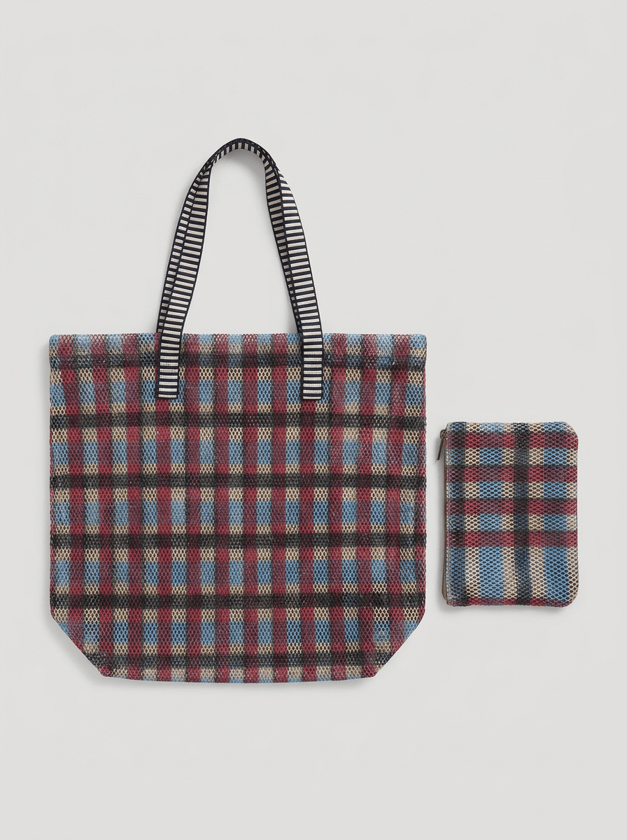 Borsa a quadretti blu Epice Kanpur B