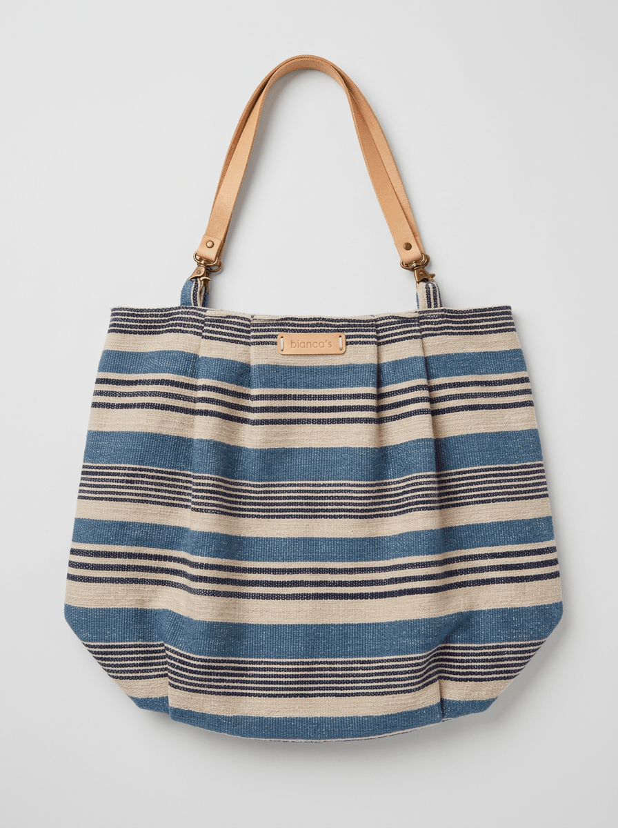 Borsa a righe blu di Bianca