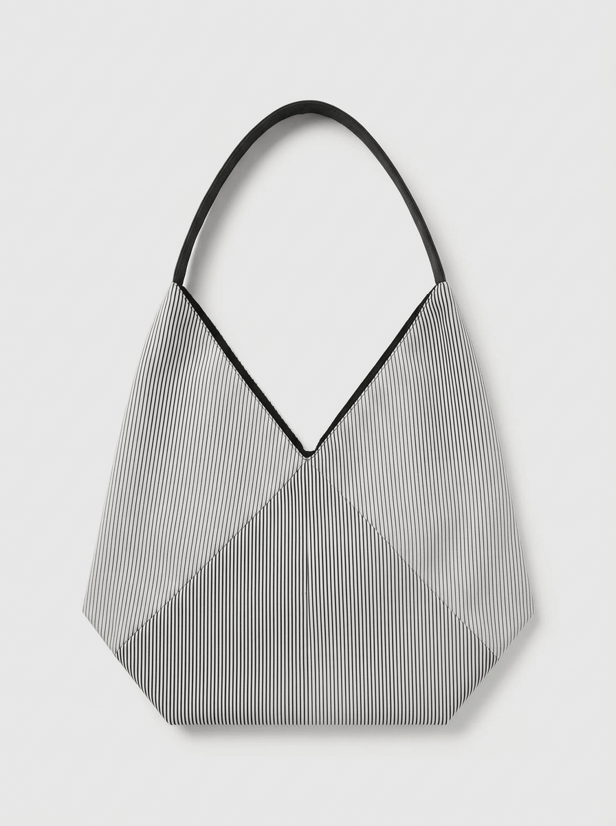 Bolso In·Zu Bevel Rayas Blanco y Negro
