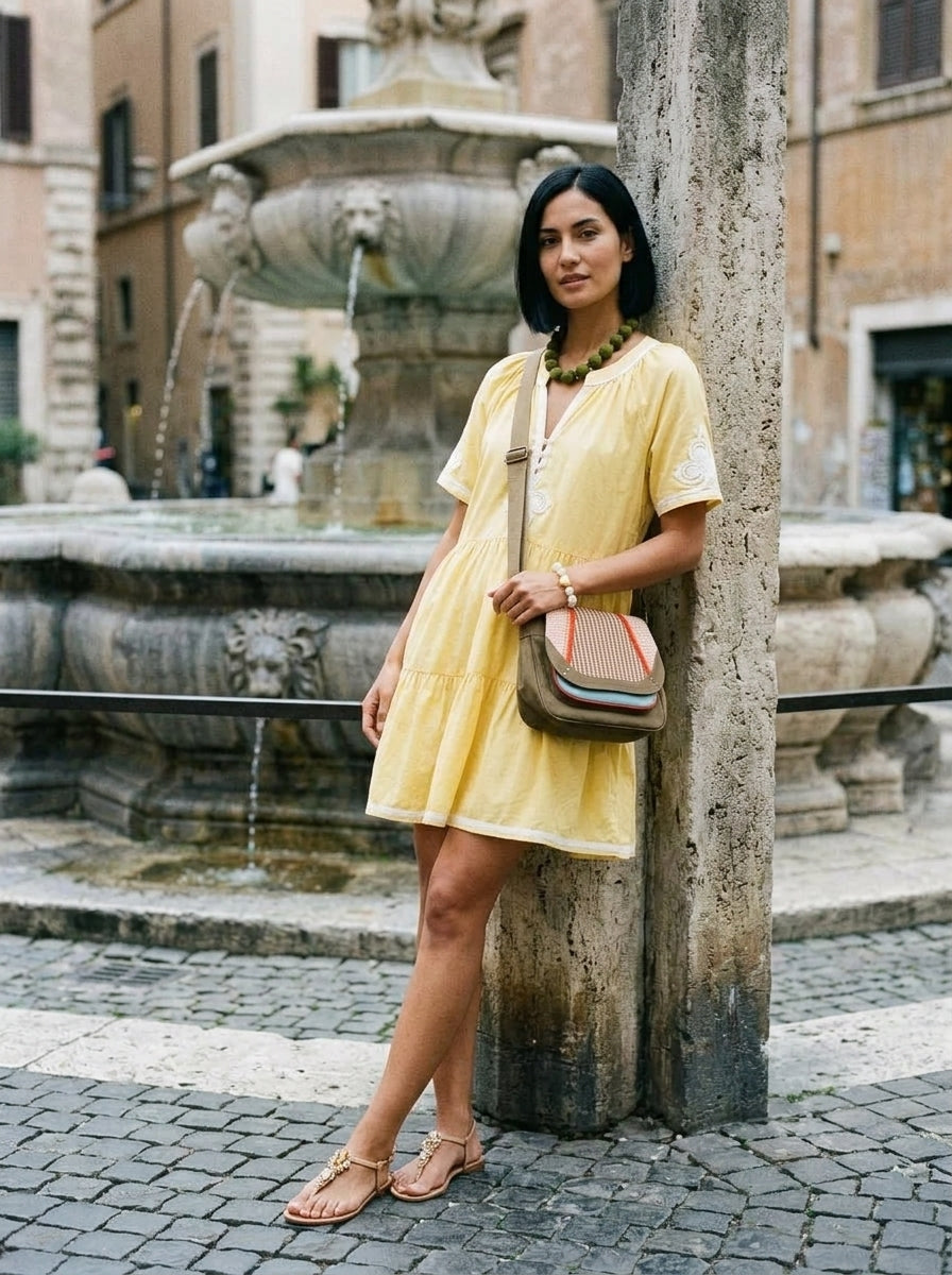 Vestido Rose And Rose Flora Amarillo