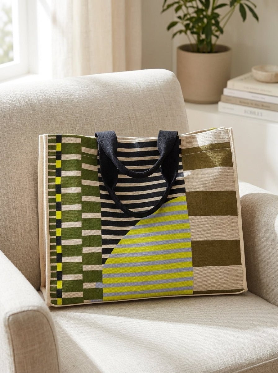 Striped Jute Mapoésie Bag