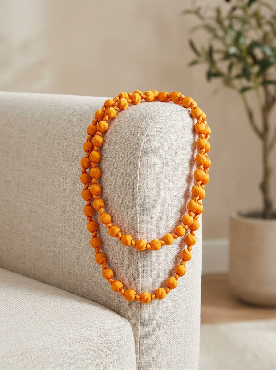 Collana Il Baco Da Seta Palloni di seta mandarino 9.3