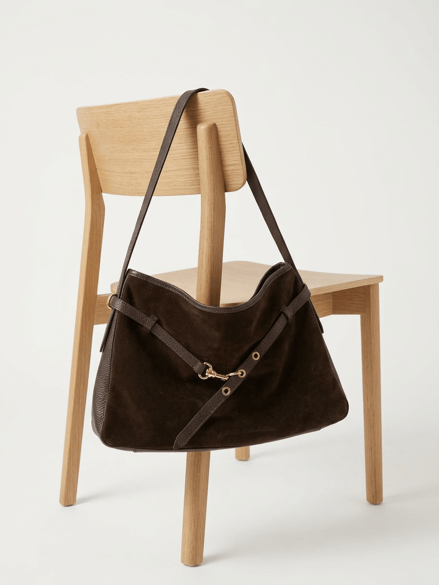 Sac Maison Fanli Daim Victor Marron
