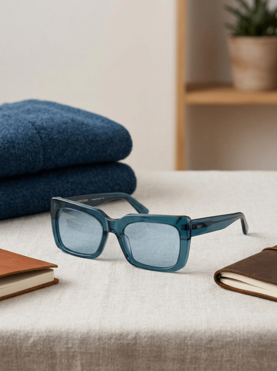 Lunettes de soleil rétro Super Future Senta turquoise turquoise