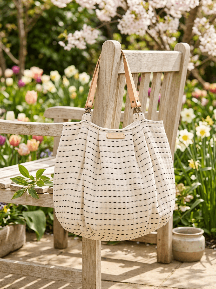 Borsa bianca con i punti di Bianca