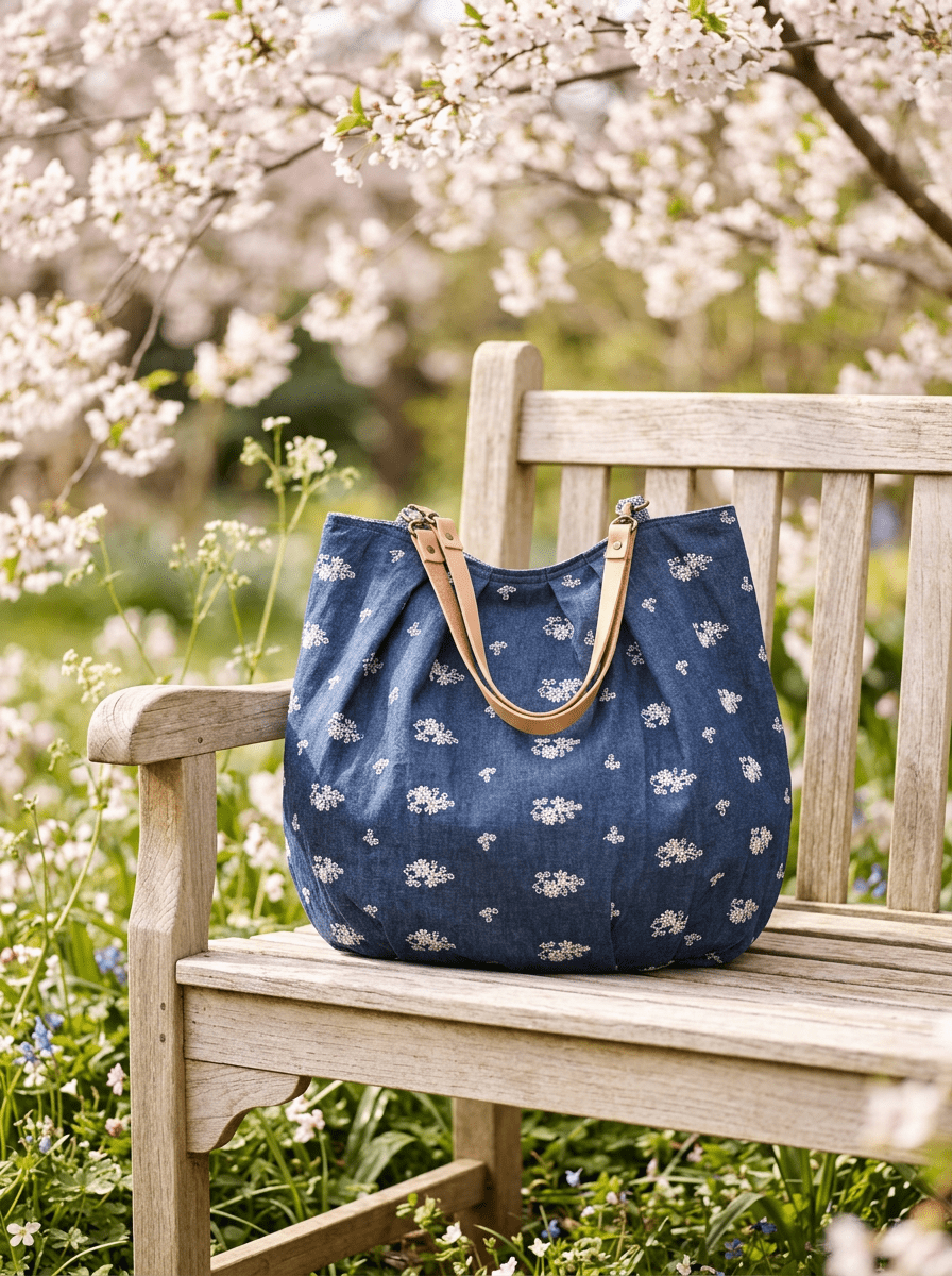 Borsa chiodata blu di Bianca