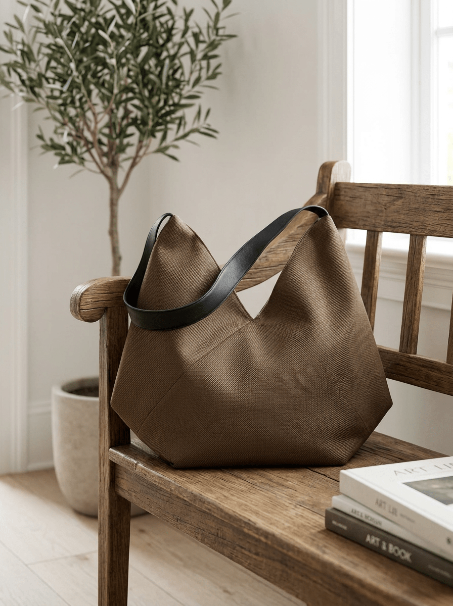 Bolso In·Zu Bevel Punto Marrón