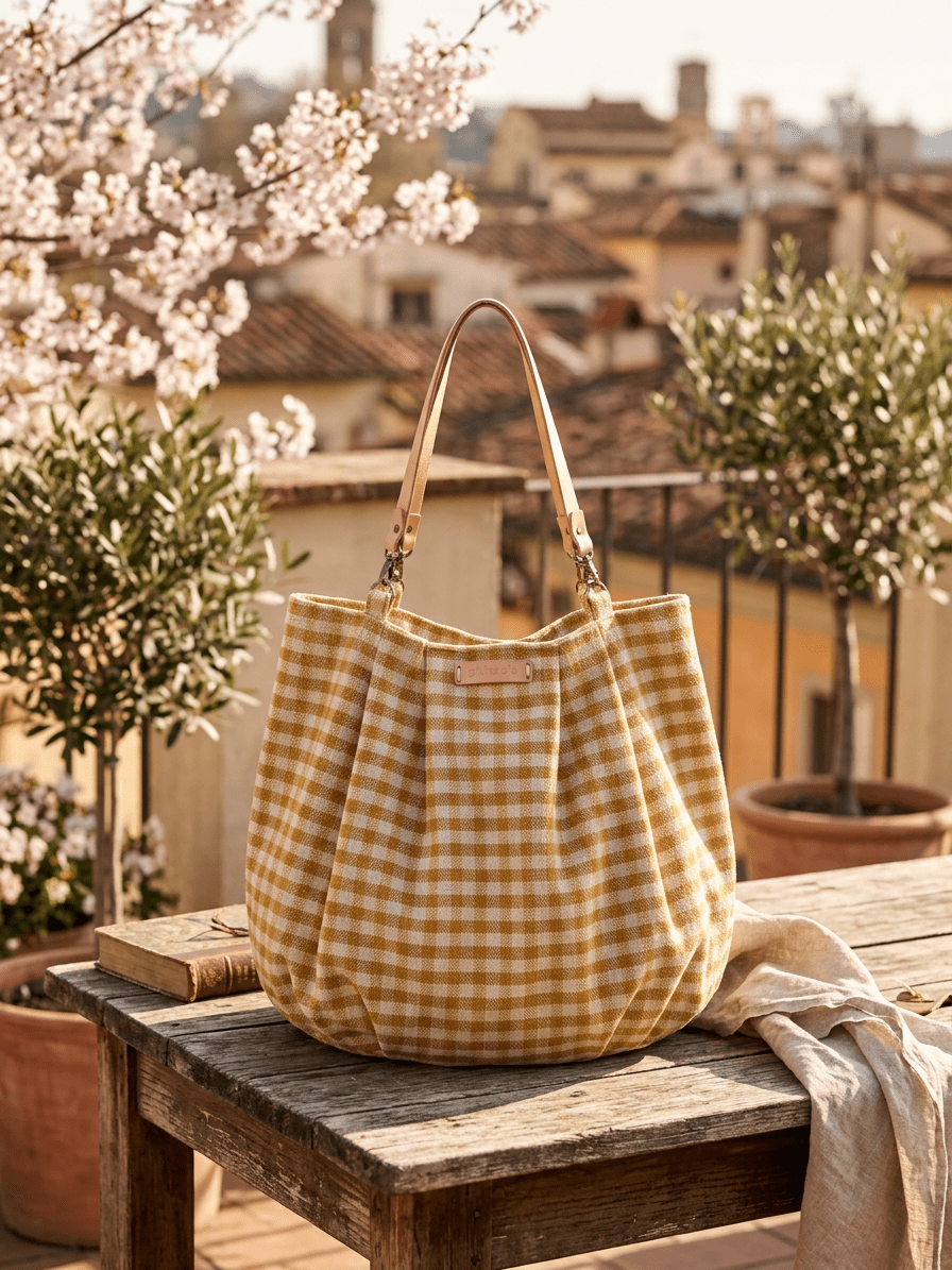 Sac enregistré moutarde de Bianca