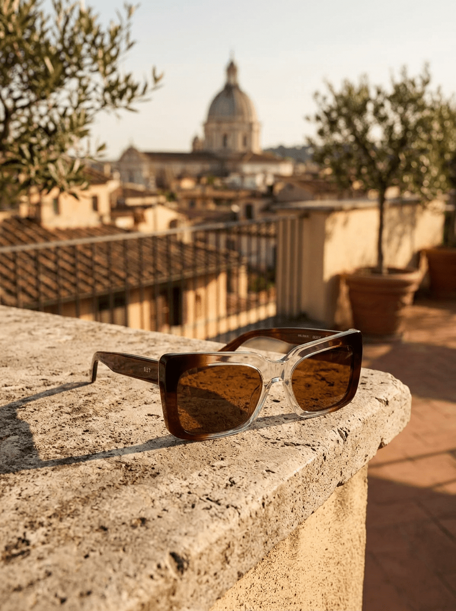 Lunettes de soleil rétro Super Future Senta Side Fade bicolores