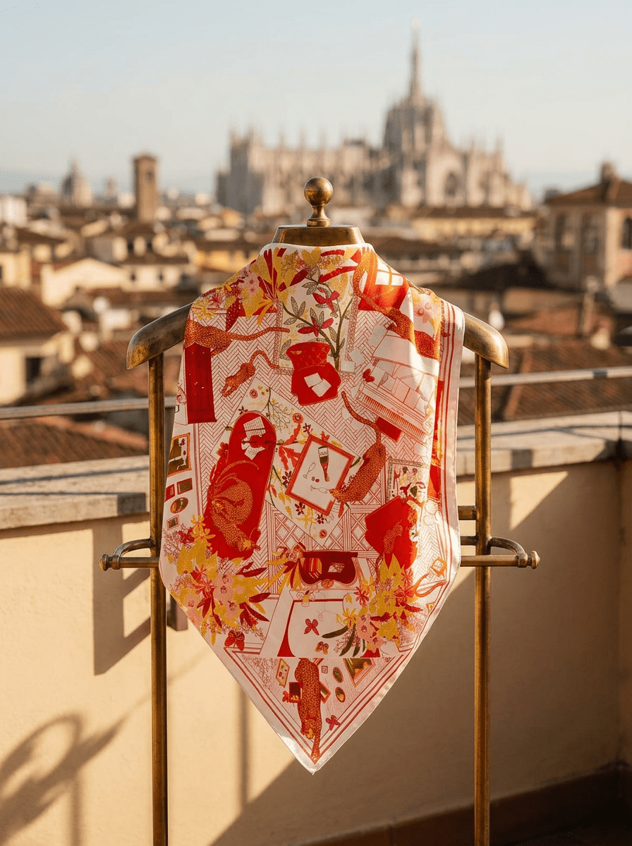 Maison Fanli Foulard Guépard Orange