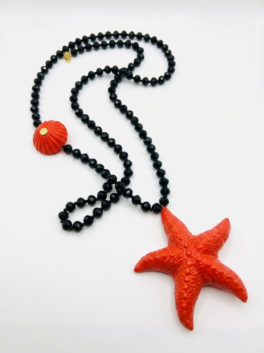 Collana Fabrizio Marcantelli Stella Arancione Navy