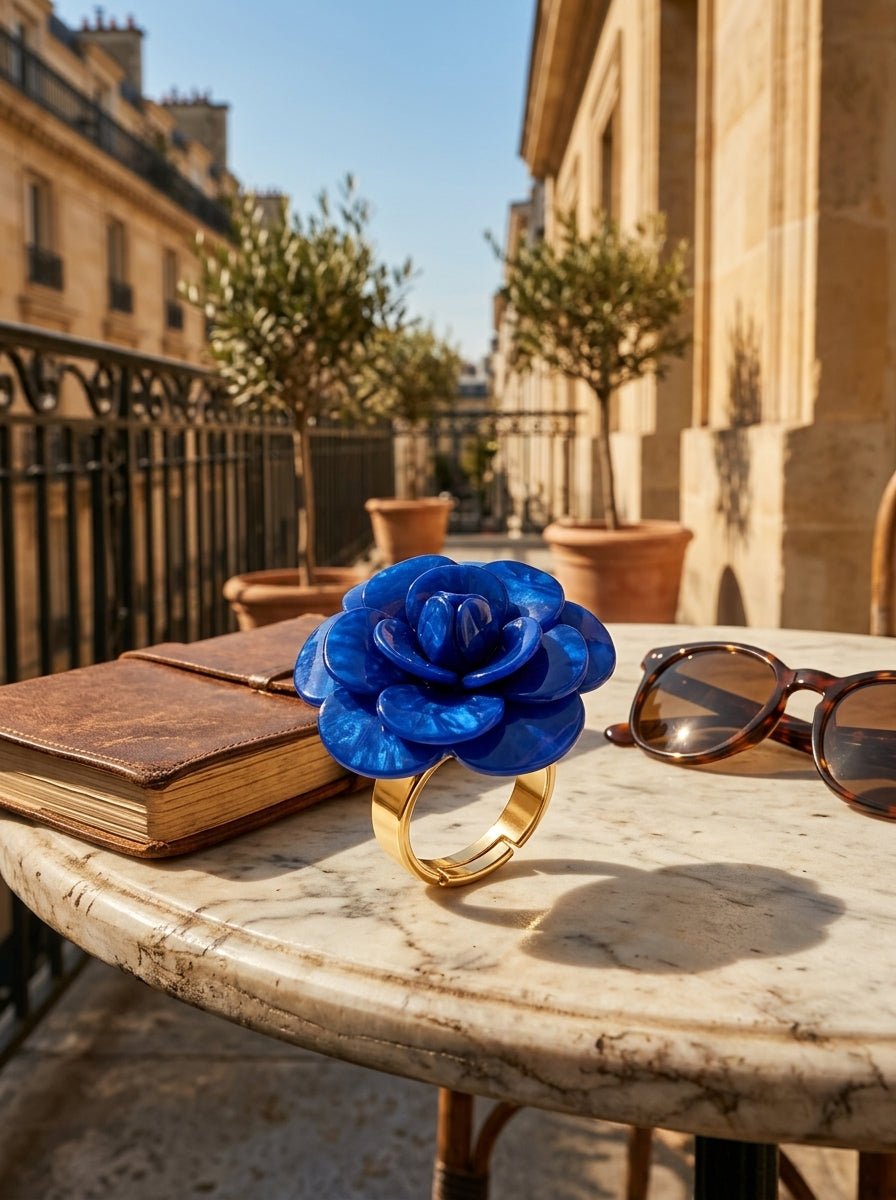 Anillo Il Baco Da Seta Camelia Azul