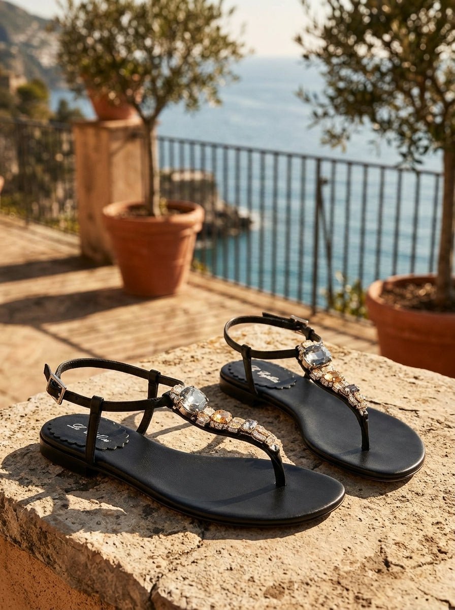 Sandalias Le Capresi Liv/N Negro