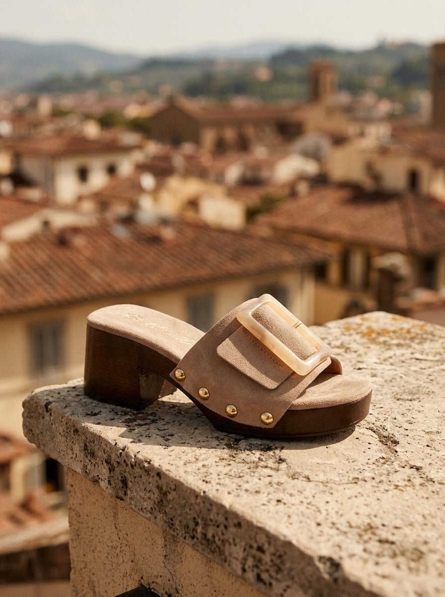 Zueco Belle Vie Camoscio Beige