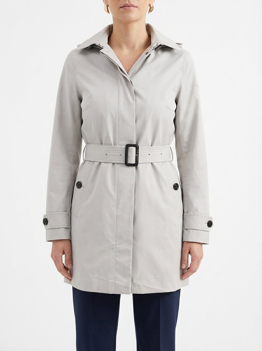 Gabardina Save The Duck Cinturon Stone