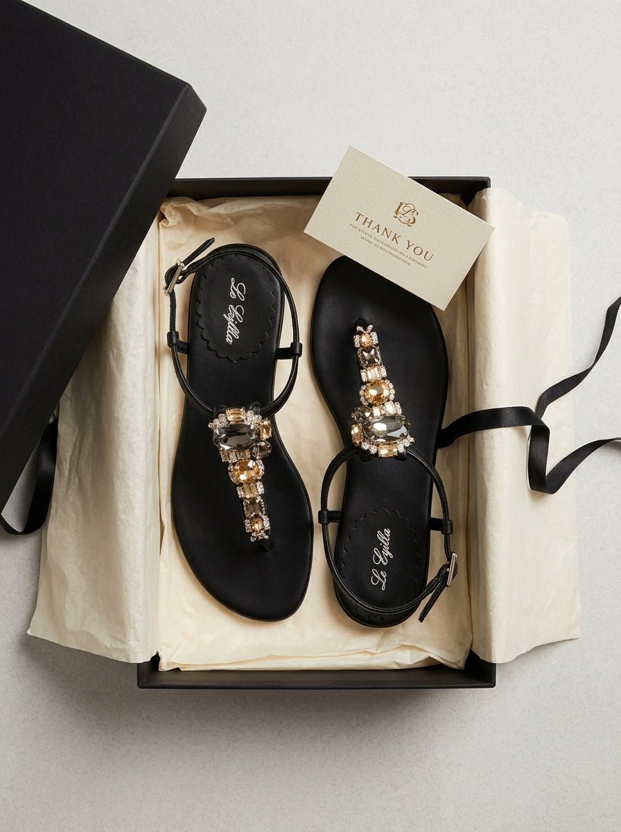 Sandalias Le Capresi Liv/N Negro