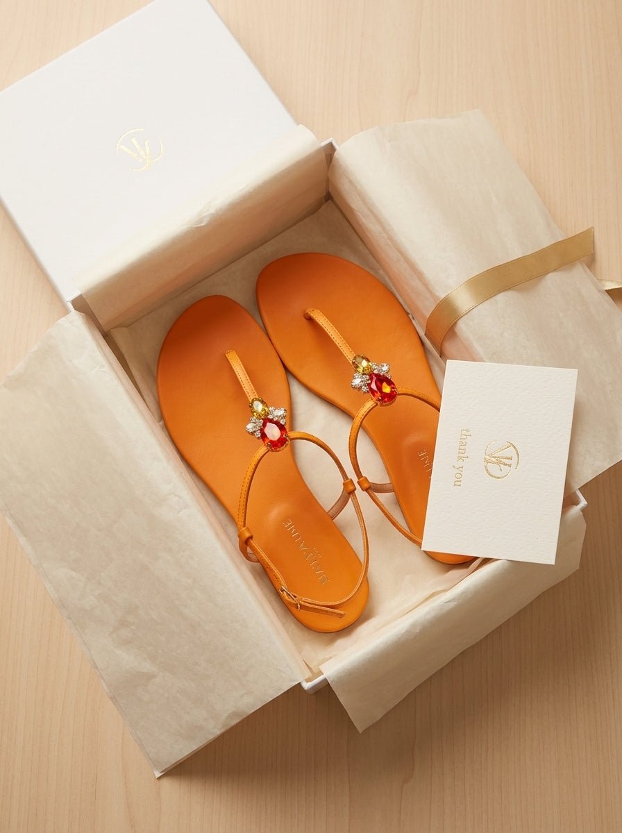 Sandale le cappresi jasmin pierre orange
