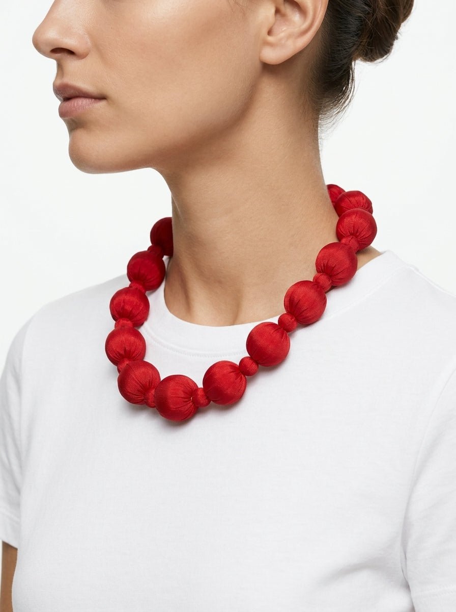Collar Il Baco Da Seta Lihn Rojo