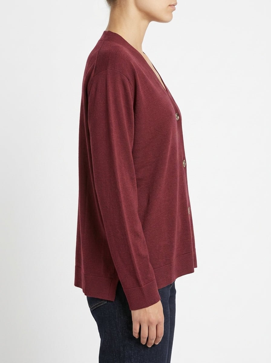 Cardigan AgoeFilo Via San Giorgio Granate