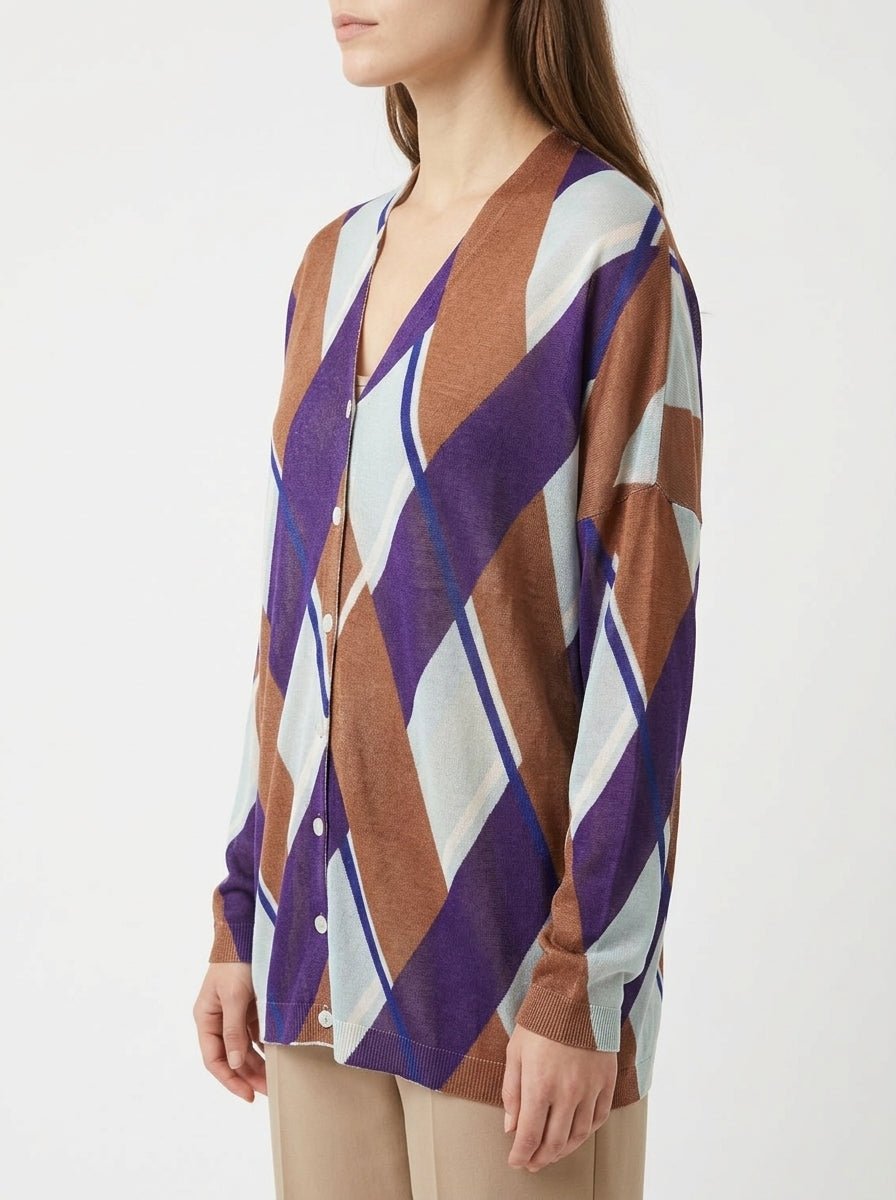 Chaqueta In Bed With You Punto Rombos Morado