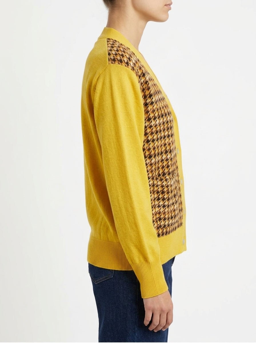 Cardigan In Bed With You Pied De Poule Mostaza