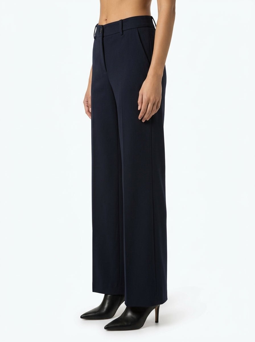 AgoeFilo Via Francigena Herringbone Pants Navy Blue