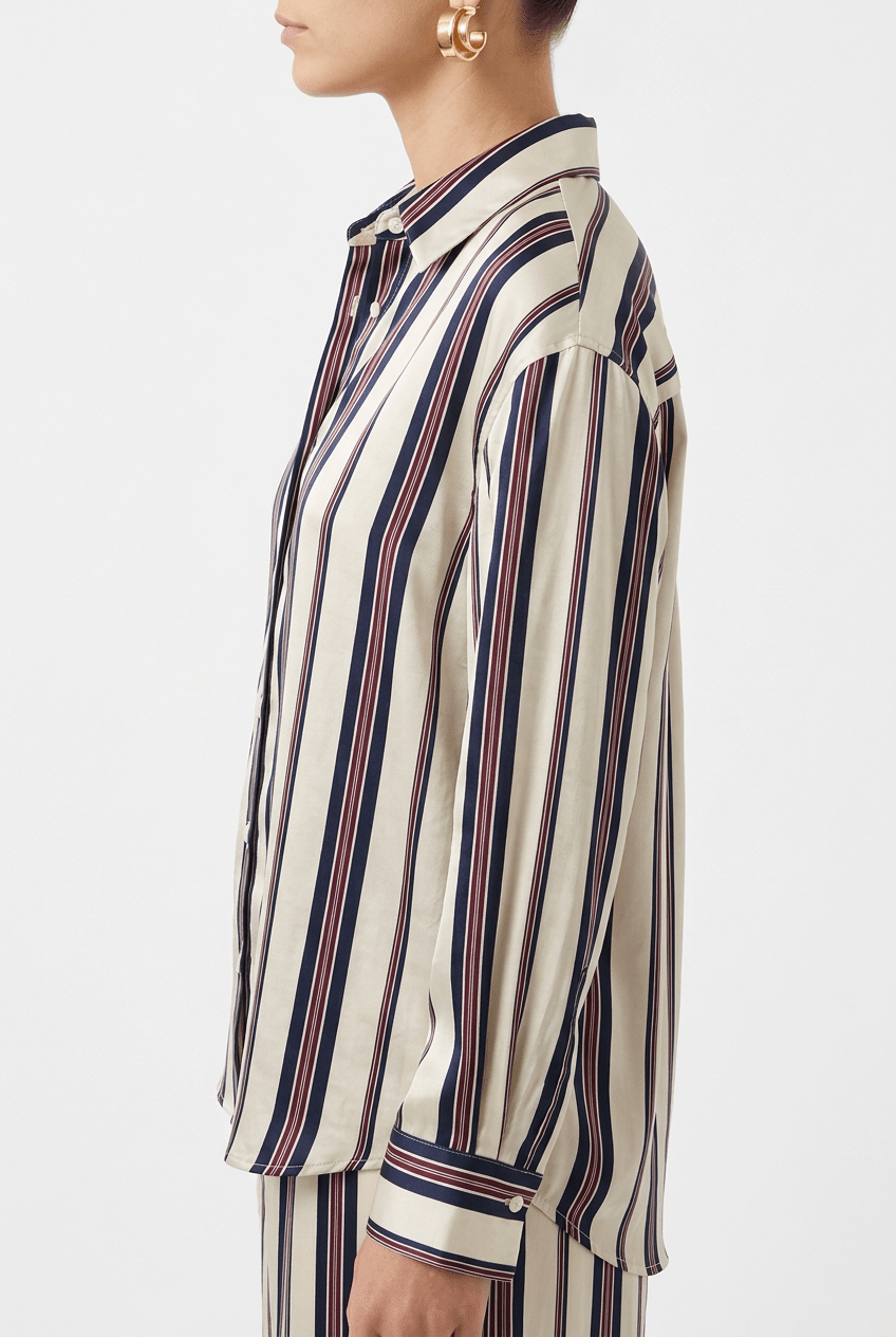 Camisa Diega Cirilla Rayas Crudo