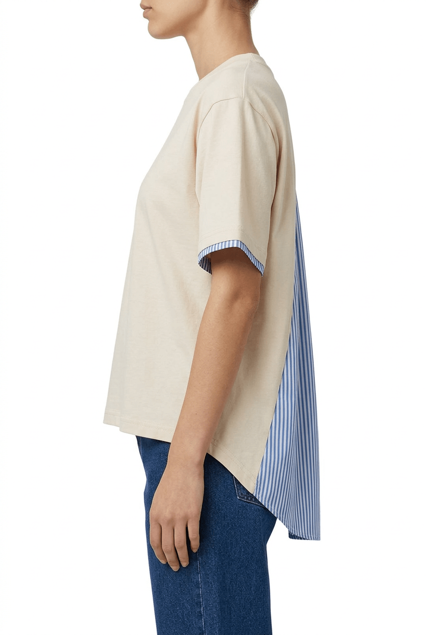 Floor T-shirt with Raw Shirt Detail