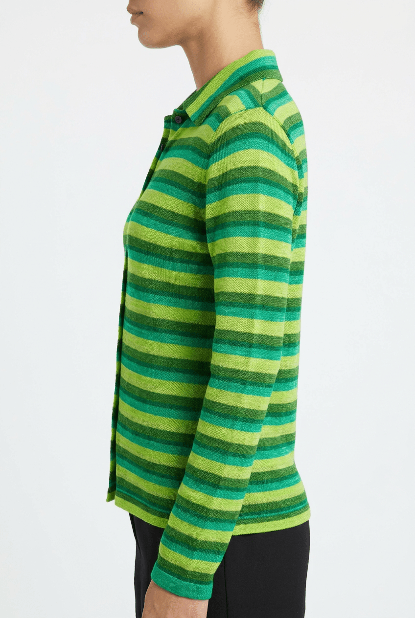 Cardigan Floor Polo Rayas Lurex Lima