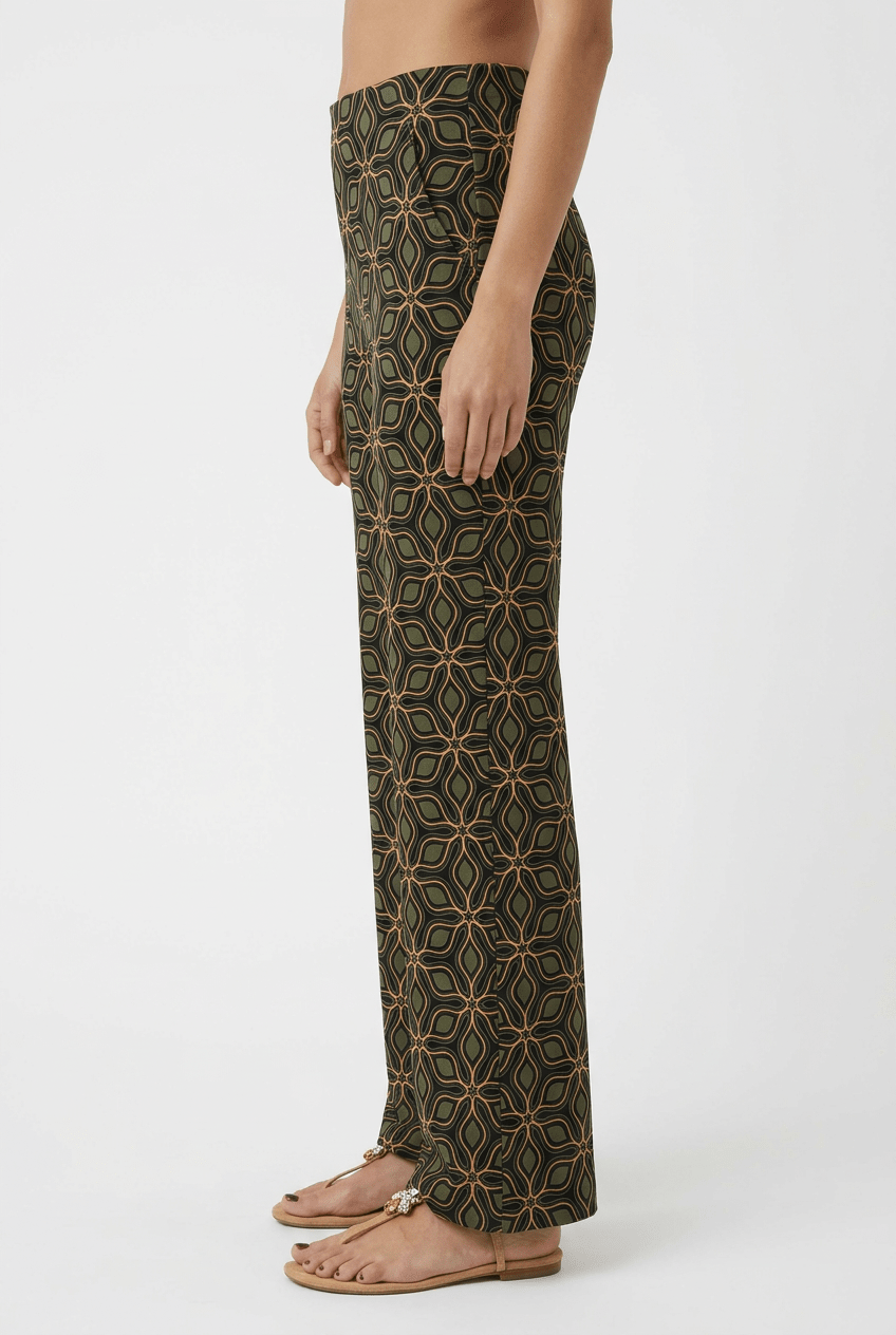 Pantalón Agoefilo Estampado Tropical Verde