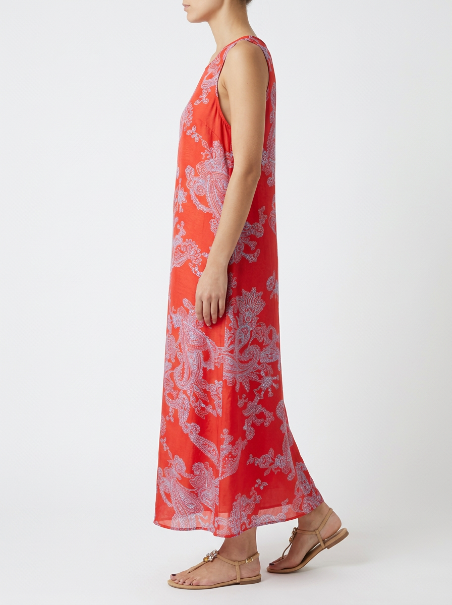 Vestido Whyci Milano Paisley Rojo