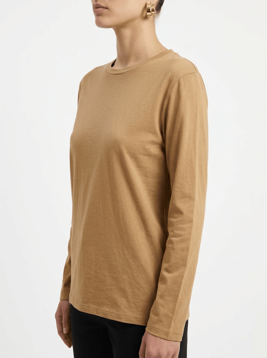Camiseta Shirt C-Zero Cuello Redondo Camel