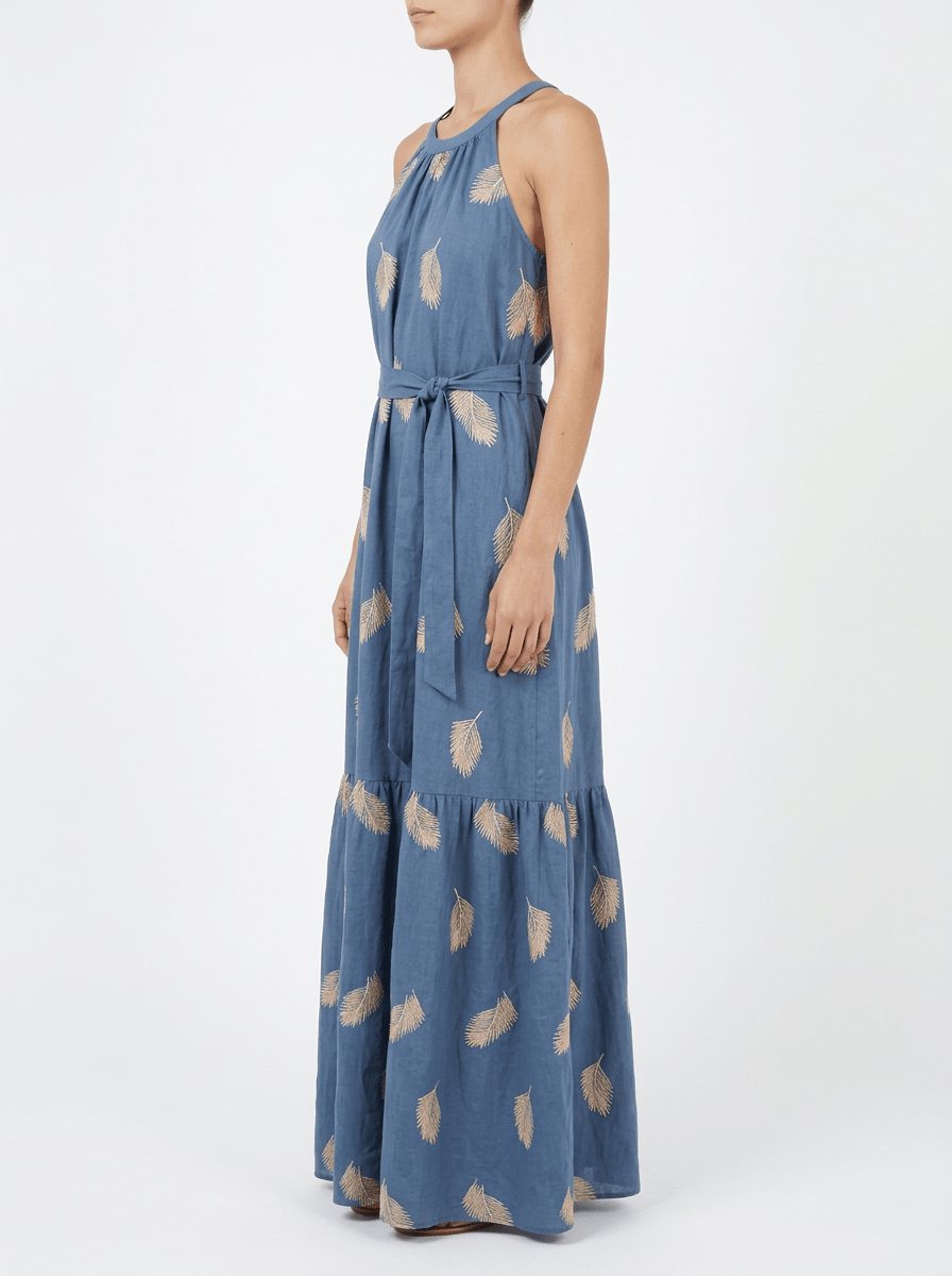 Vestido Paisie Bordado Cielo