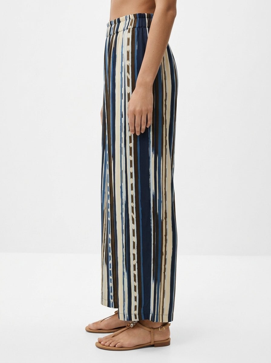 Pantalón Diega Paciano Estampado Rayas Azul