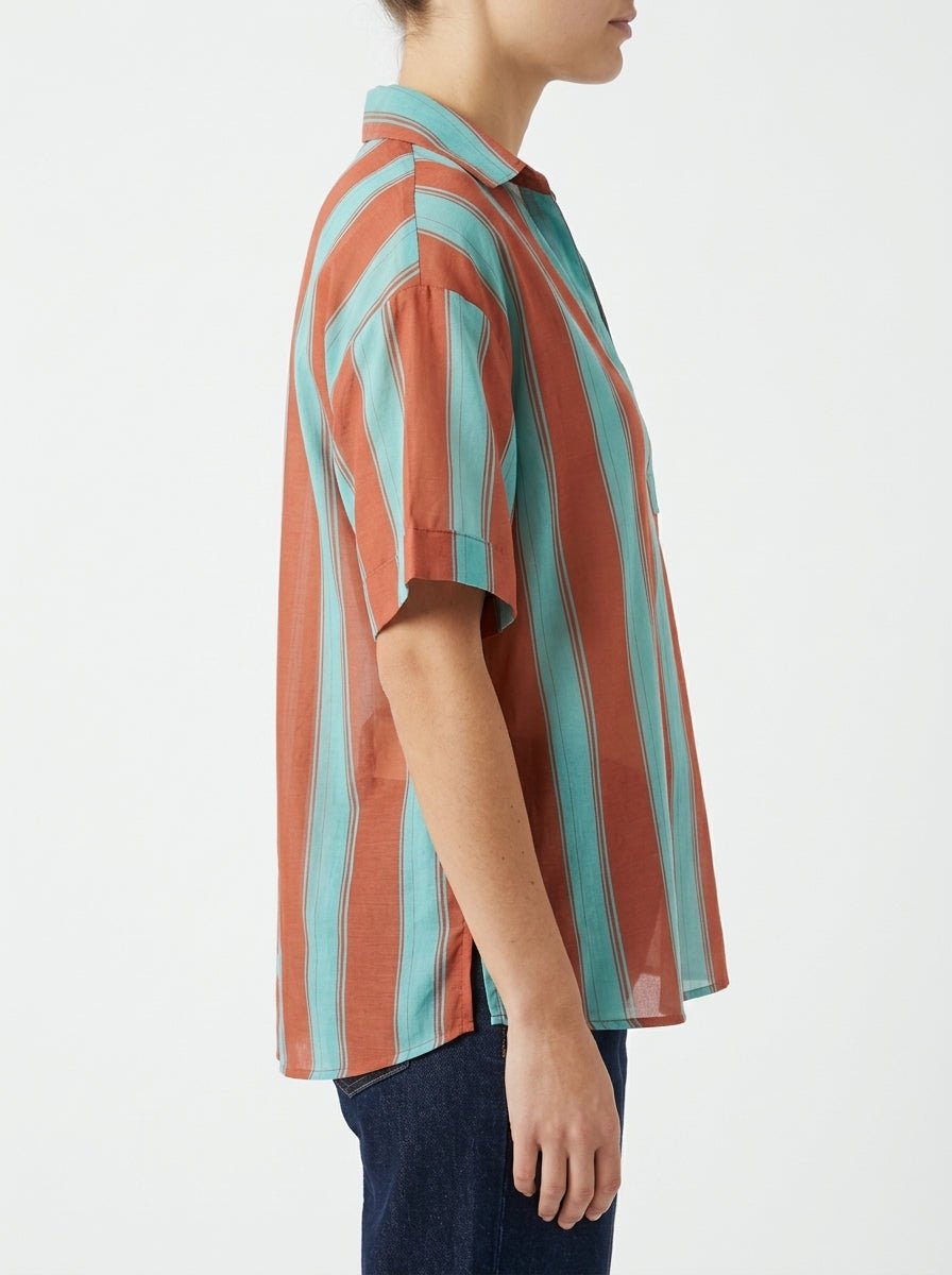 Camisa Diega Tifana Rayas Acqua